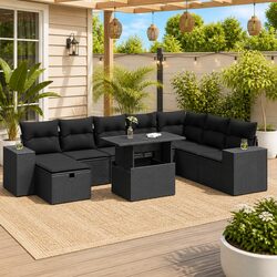 Enjoy Outdoor Comfort with Our 9-Piece Sofa Set