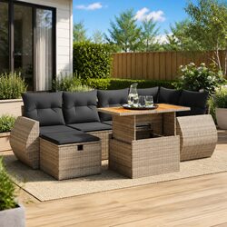 Charming 8 Piece Outdoor Grey Sofa Set