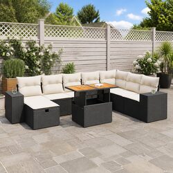 Your Friendly 9-Piece Garden Sofa Set for Outdoors