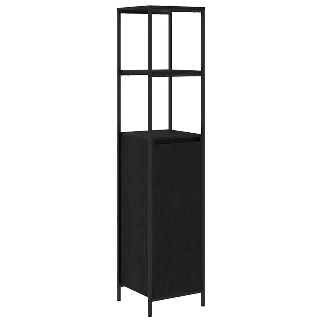 Bathroom Furniture Set 3 Piece Black Oak Vanity Storage Cabinet Unit Set