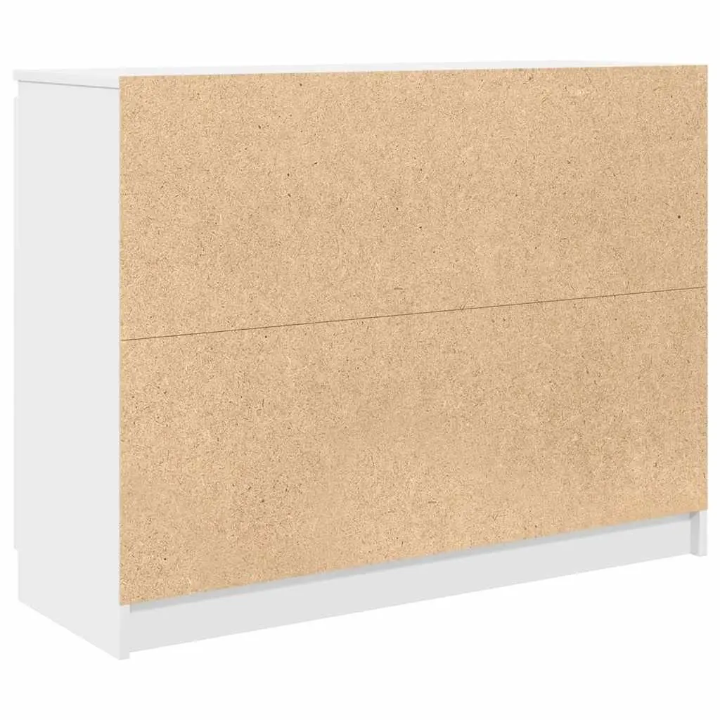 Sideboard White Engineered Wood Storage Cabinet with Drawers and Shelves 1005cm W x 350cm D x 760cm H