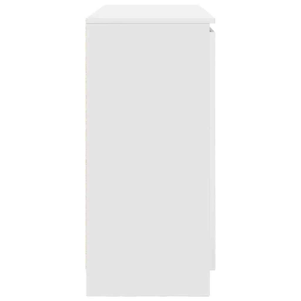Sideboard White Engineered Wood Storage Cabinet with Drawers and Shelves 1005cm W x 350cm D x 760cm H