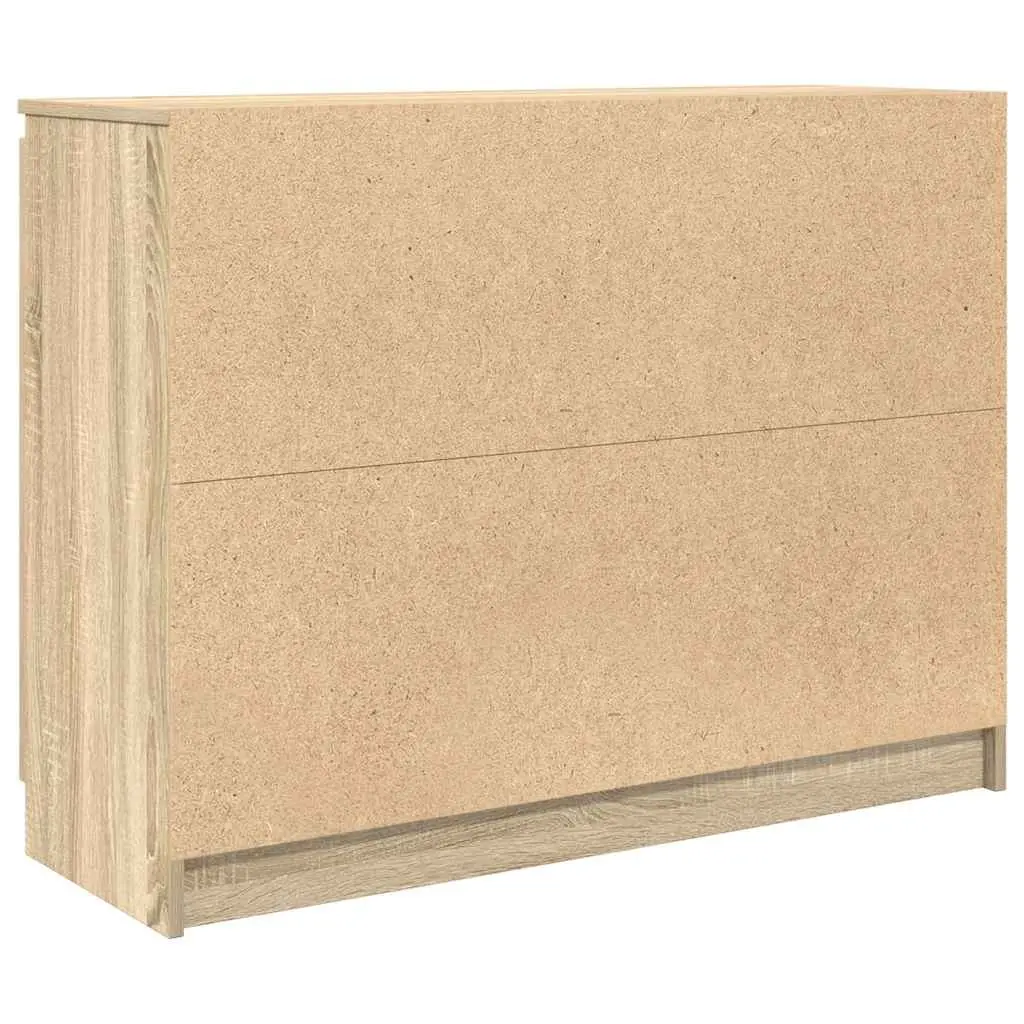 Sideboard Storage Cabinet Engineered Wood Sonoma Oak Brown 100.5x35x76cm