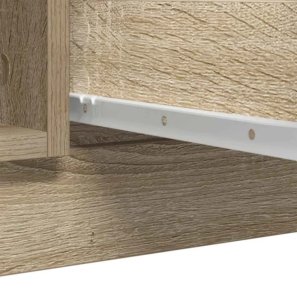 Sideboard Storage Cabinet Engineered Wood Sonoma Oak Brown 100.5x35x76cm