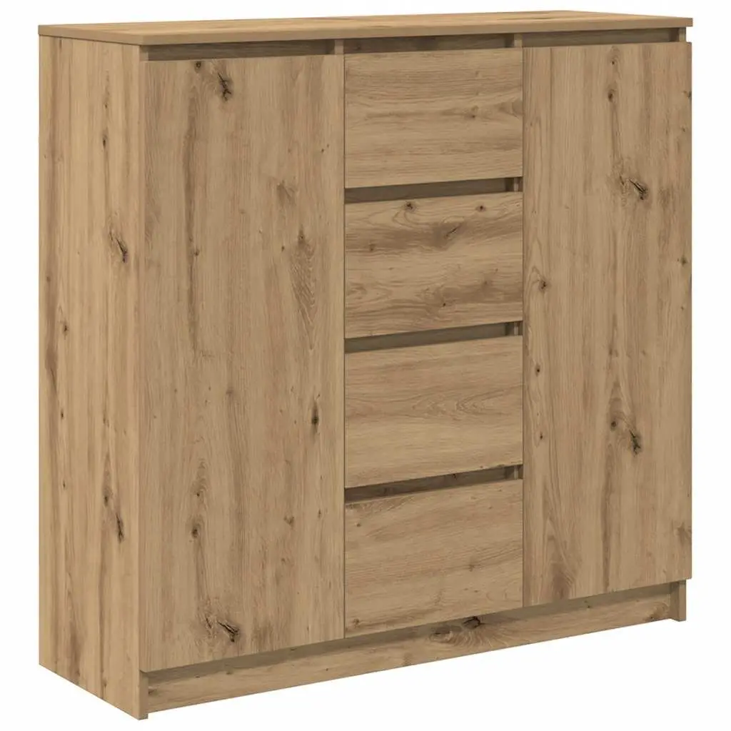 Sideboard Storage Cabinet Engineered Wood Brown 100.5 x 35 x 98.5 cm