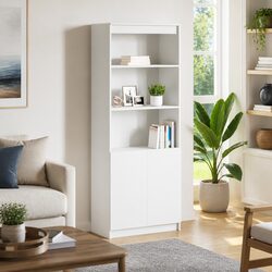Your Ideal Highboard White Storage Cabinet 70x35x180 cm