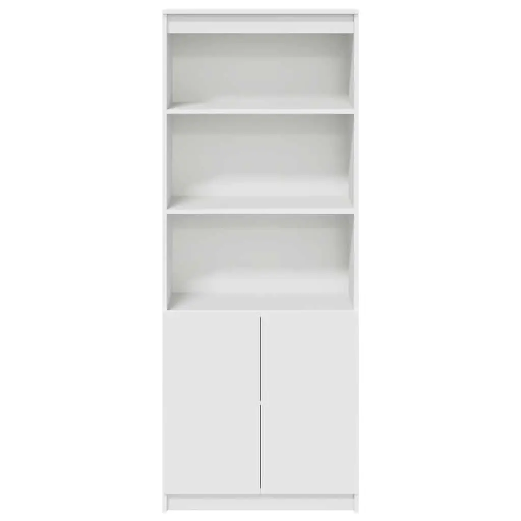 Highboard White Storage Cabinet Tall Cupboard 70x35x180 cm