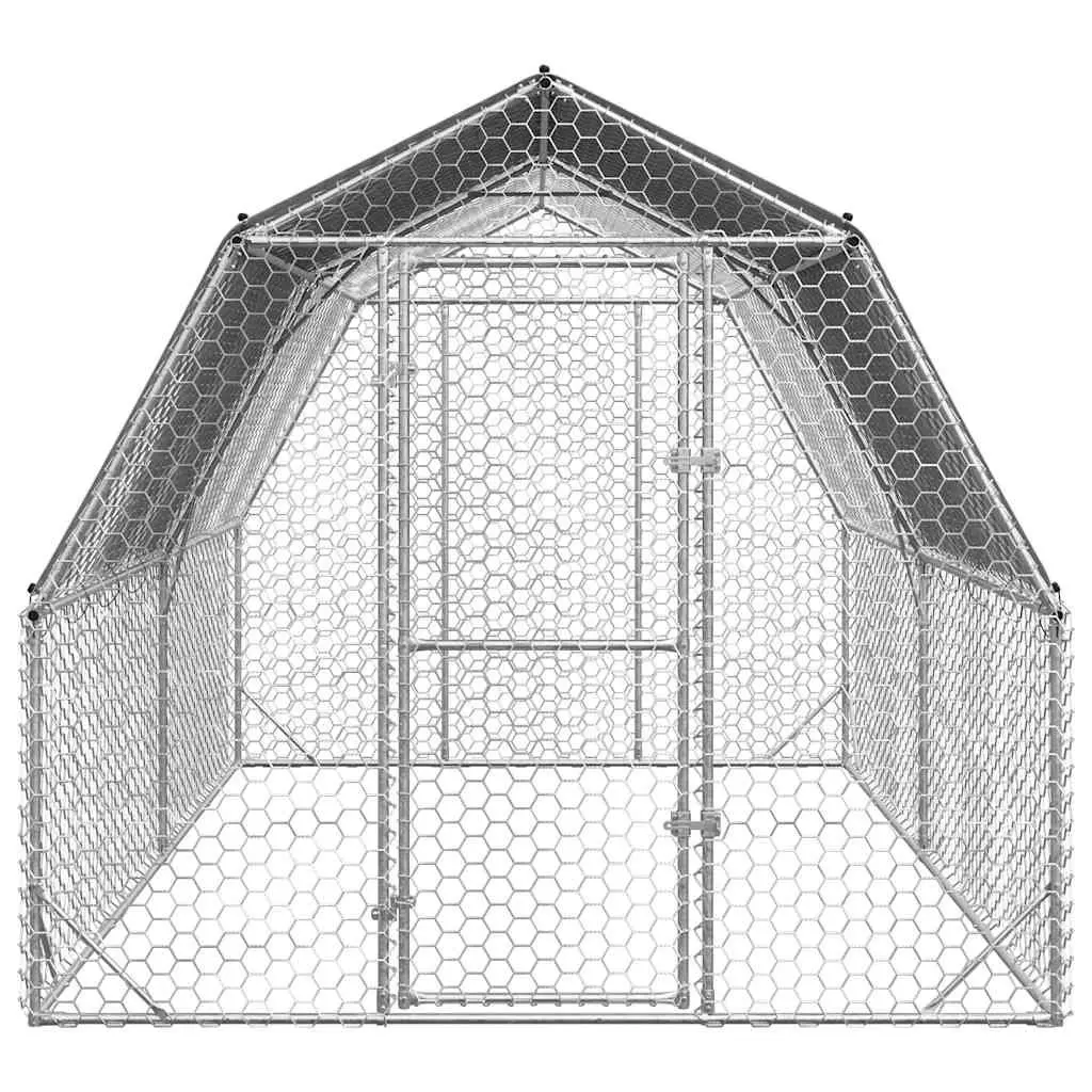 Chicken Run Walk-In with Roof 2.5x4x2.25m Large Backyard Poultry Enclosure