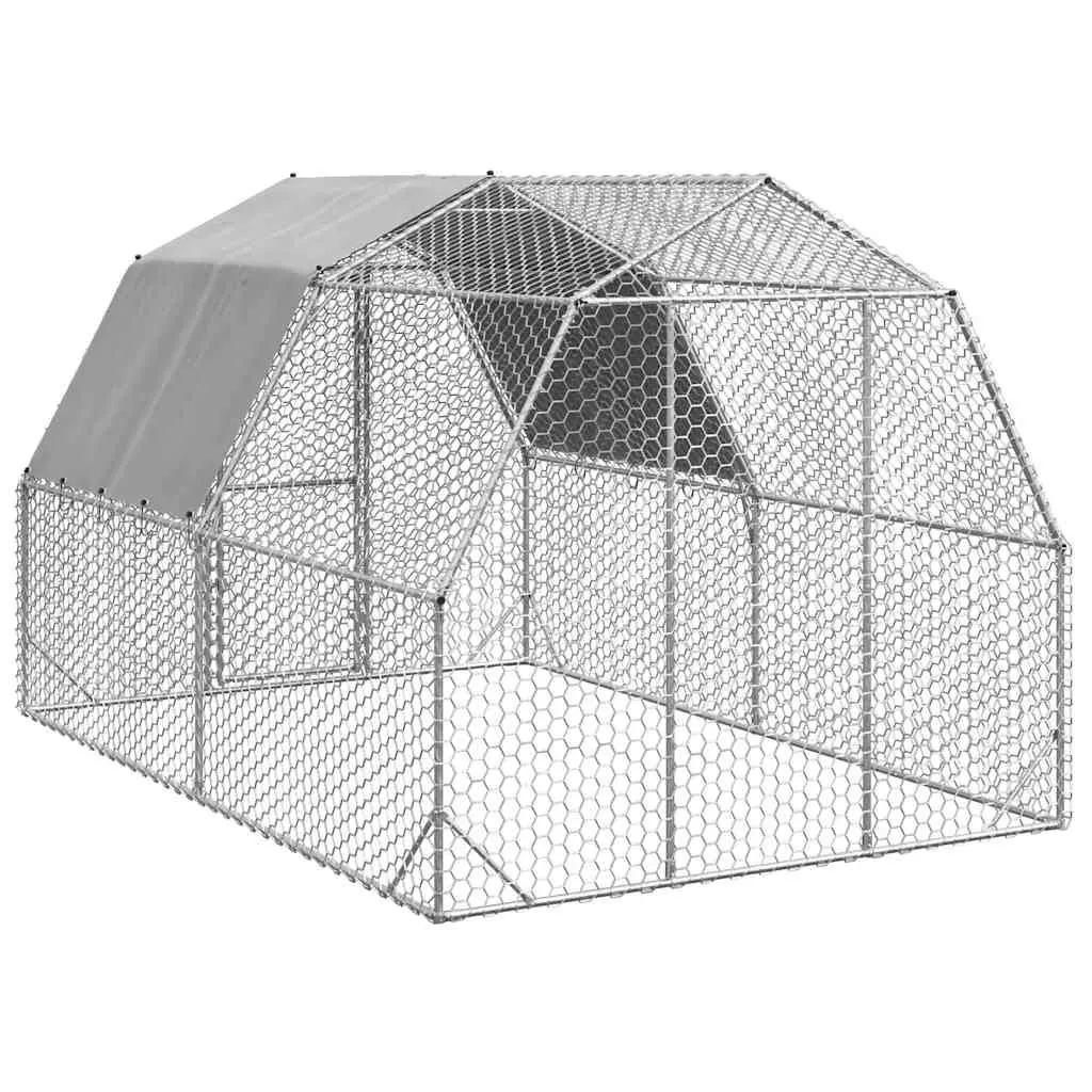 Chicken Run Walk-In with Roof 2.5x4x2.25m Large Backyard Poultry Enclosure