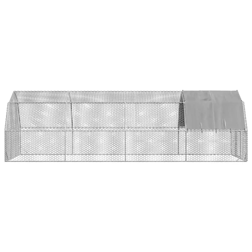 Chicken Run Hexagonal Mesh Galvanised Steel Frame Walk-in 2.5 x 8 x 2.25 m