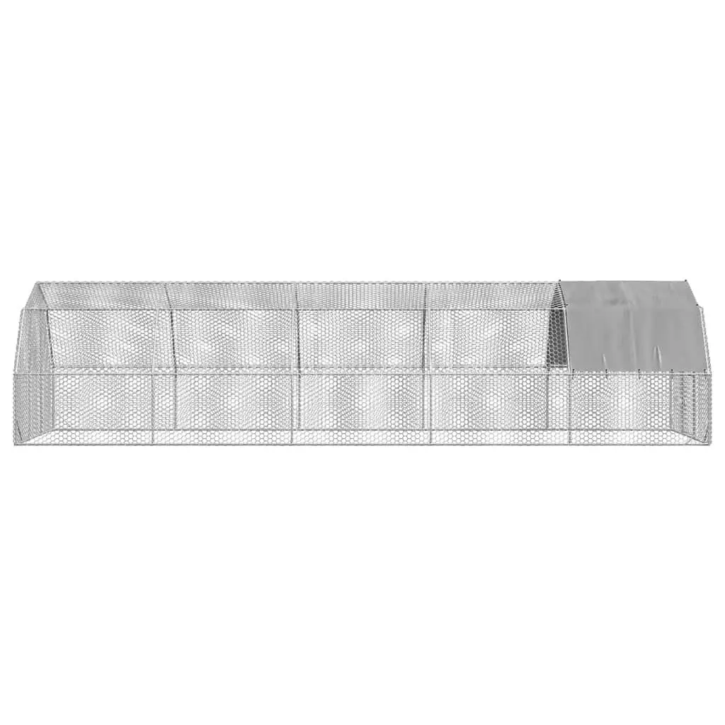 Chicken Run Walk-In Coop Galvanised Steel Mesh Enclosure 2.5x10x2.25m