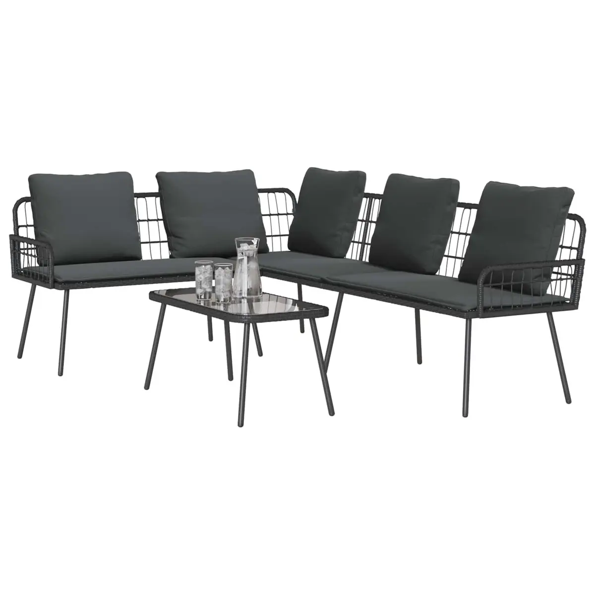 Outdoor 2-Piece Garden Sofa Set