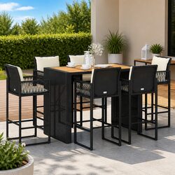 Your New Favorite 7 Piece Garden Bar Set with Cushions