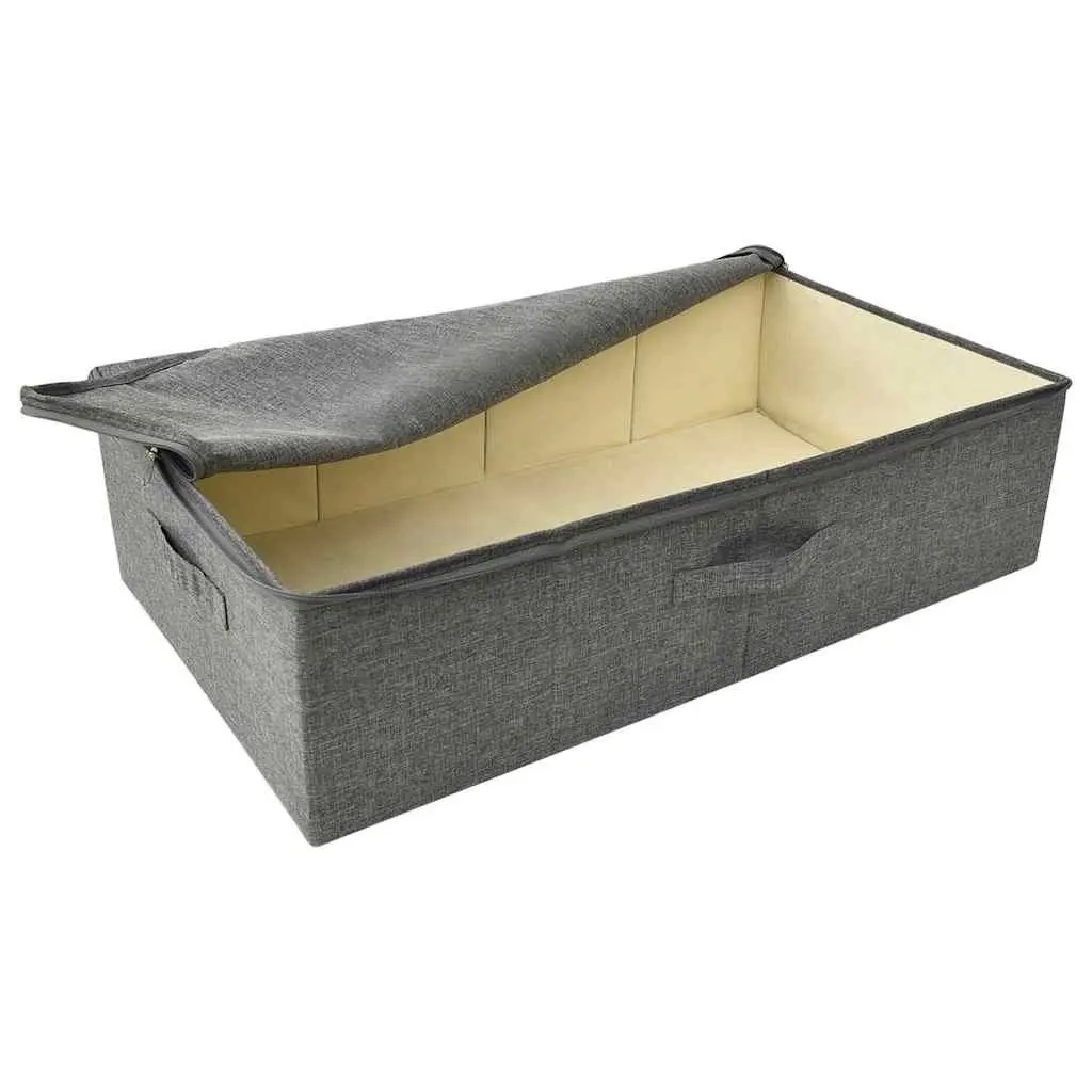 Storage Boxes 2 pcs Foldable Fabric Anthracite Household Organiser 70x40x18cm