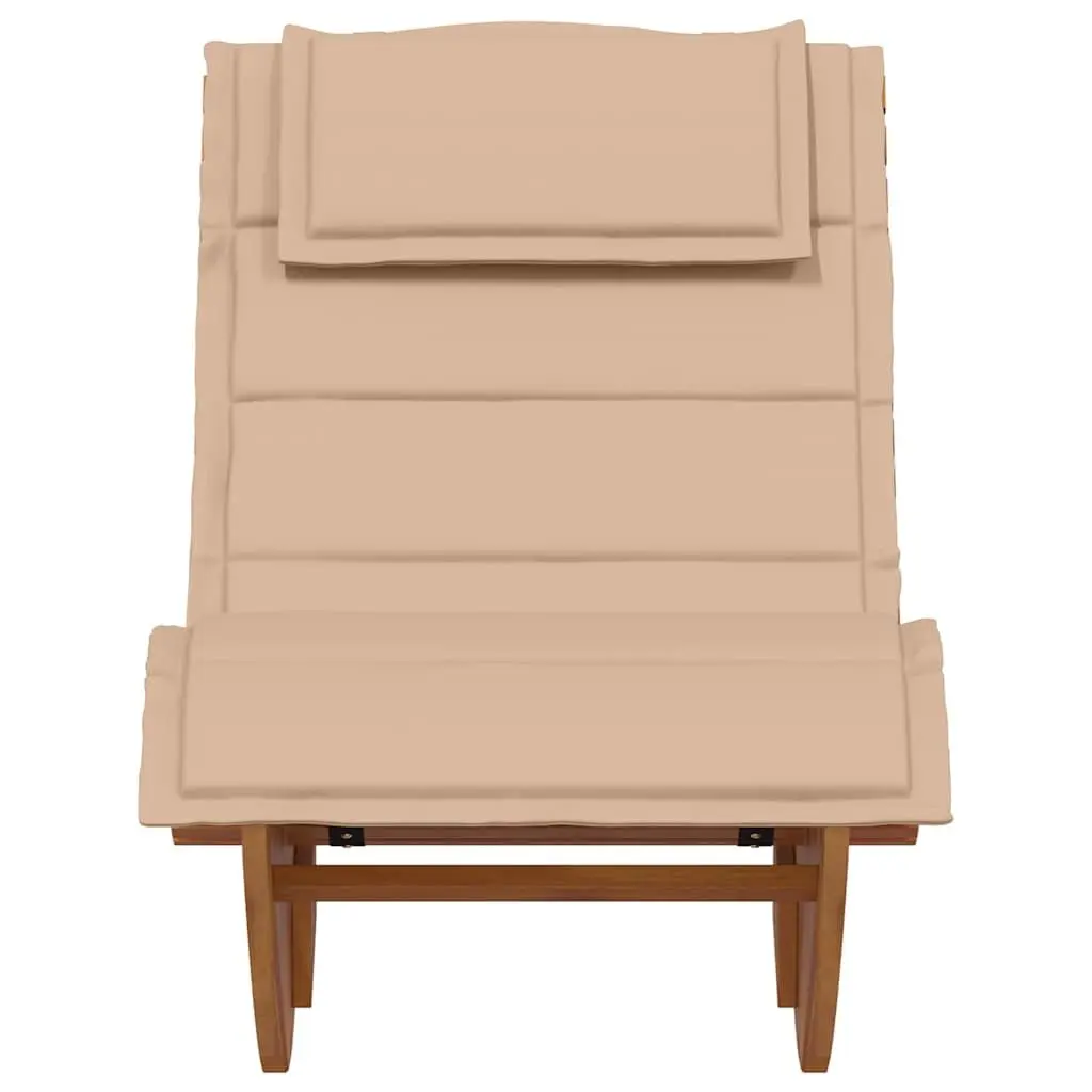 Sun Loungers Solid Acacia Wood Outdoor Sunbed 2 pcs Garden Patio Pool Chairs