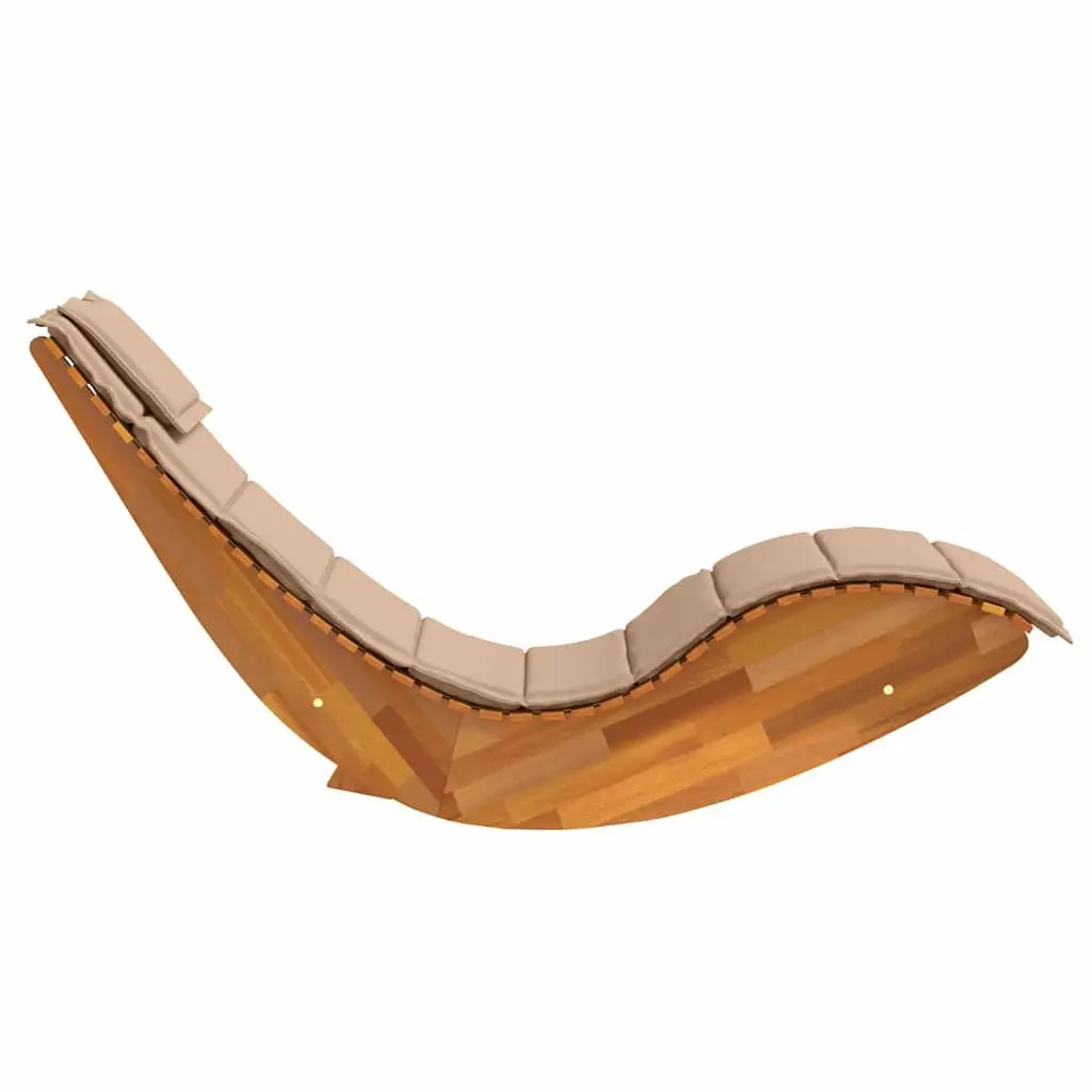 Sun Loungers Solid Acacia Wood Outdoor Sunbed 2 pcs Garden Patio Pool Chairs