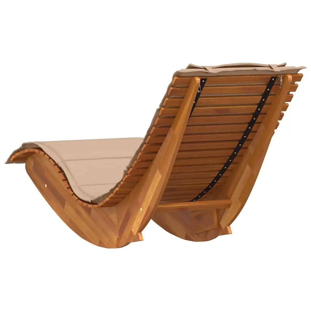Sun Loungers Solid Acacia Wood Outdoor Sunbed 2 pcs Garden Patio Pool Chairs
