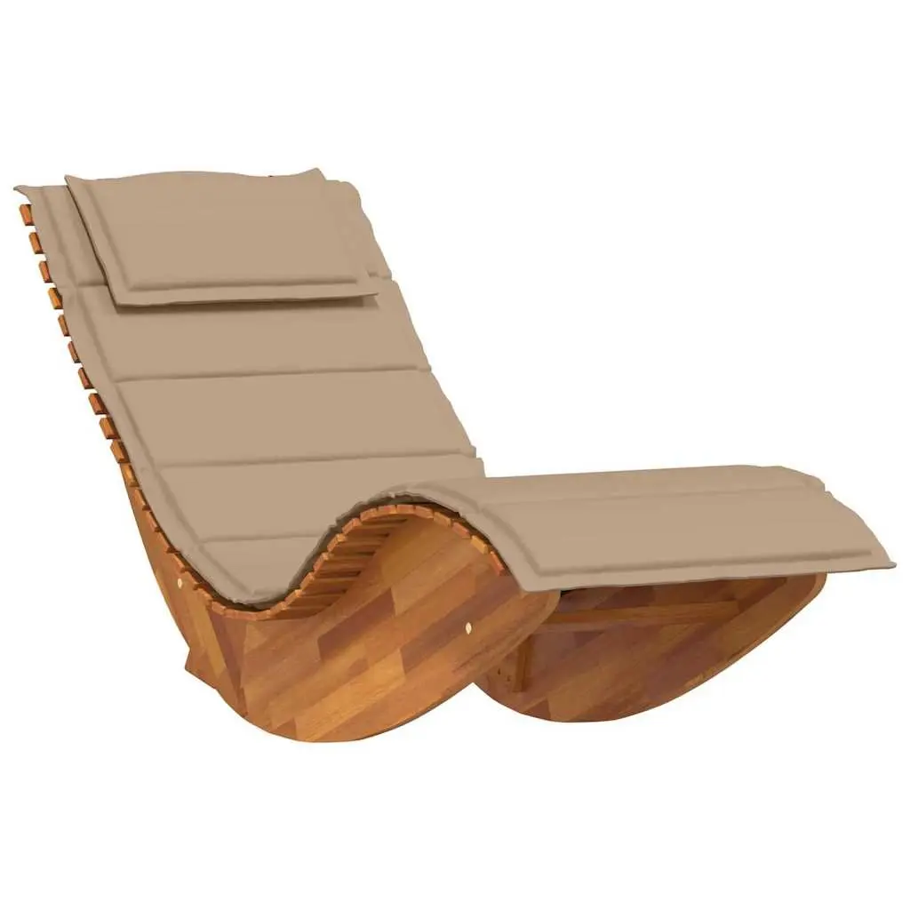 Sun Lounger Set Modern Acacia Wood 2pcs Brown