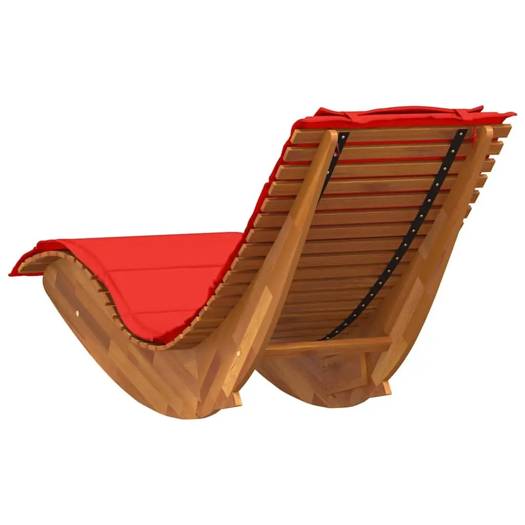 Sun Loungers Solid Acacia Wood Outdoor Garden Patio Pool Lounge Chairs 2 pcs