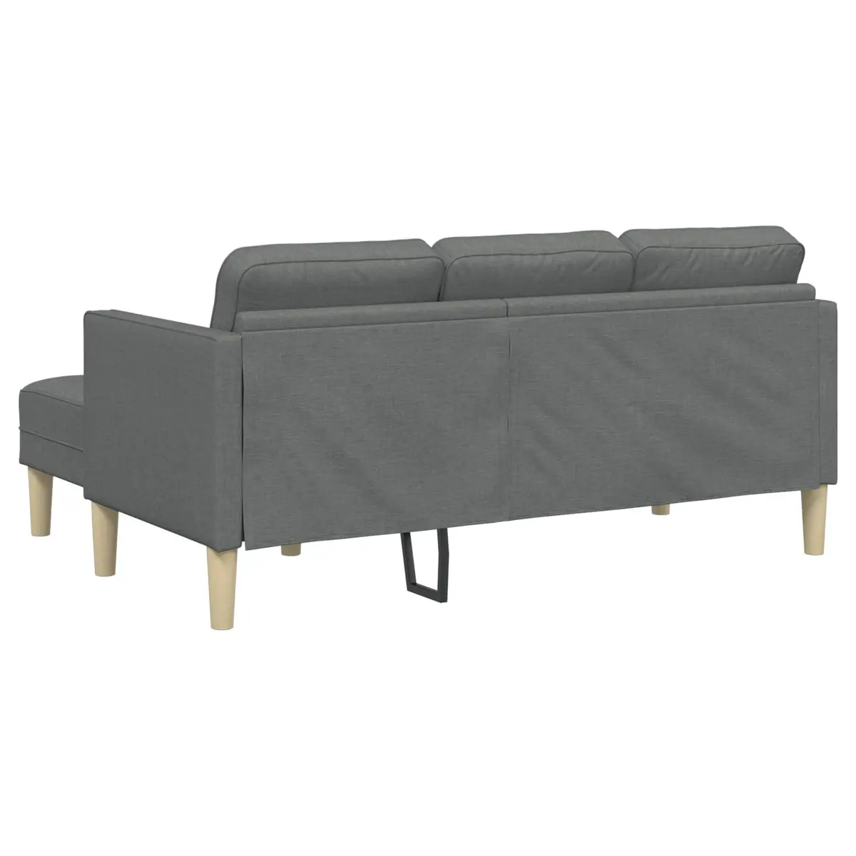 Modular Sofa Set Grey Polyester 2 Pieces