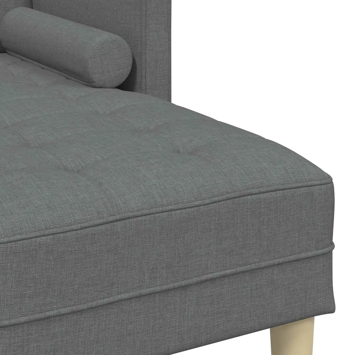 Modular Sofa Set Grey Polyester 2 Pieces