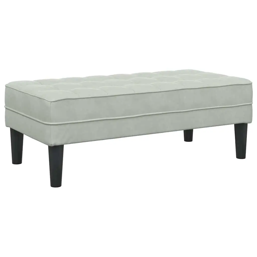 Sofa Set Modular Light Grey Polyester 2 pcs