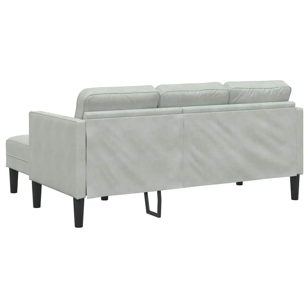 Sofa Set Modular Light Grey Polyester 2 pcs
