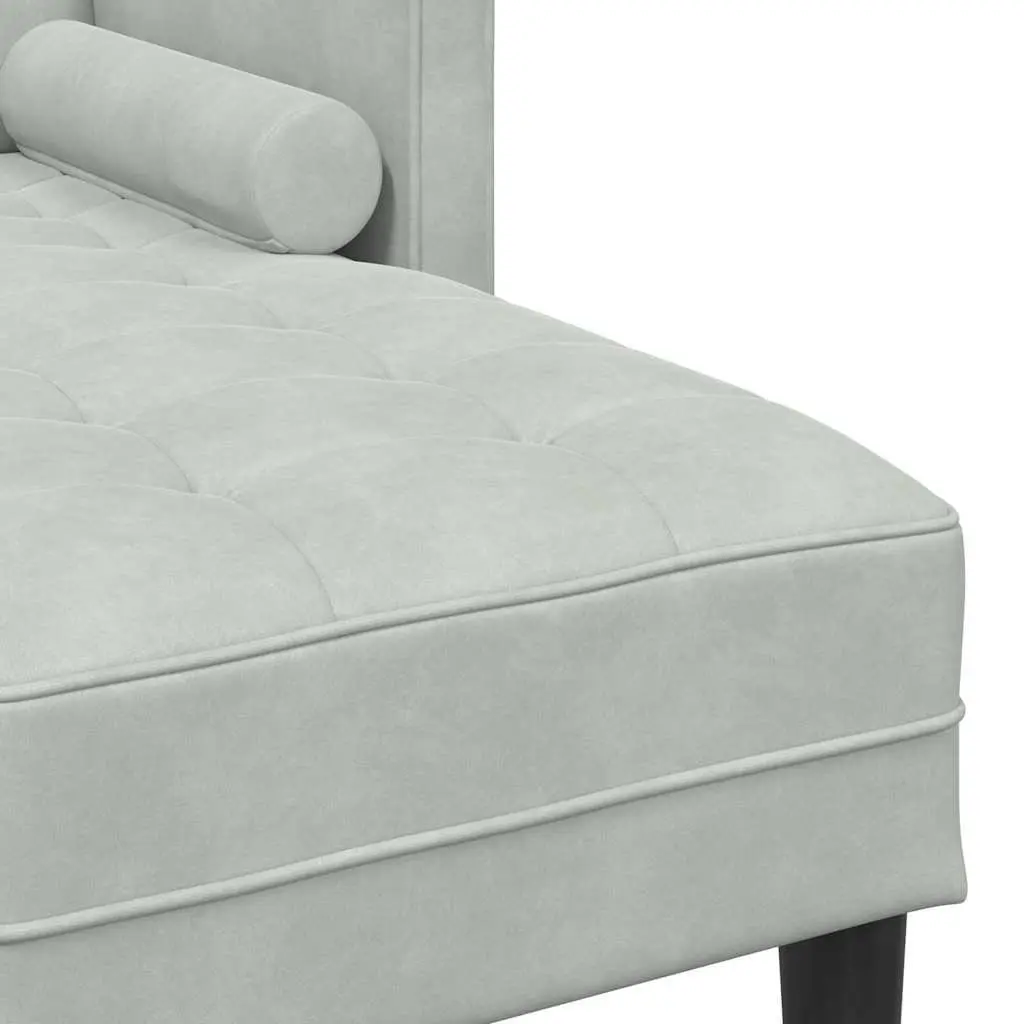 Sofa Set Modular Light Grey Polyester 2 pcs