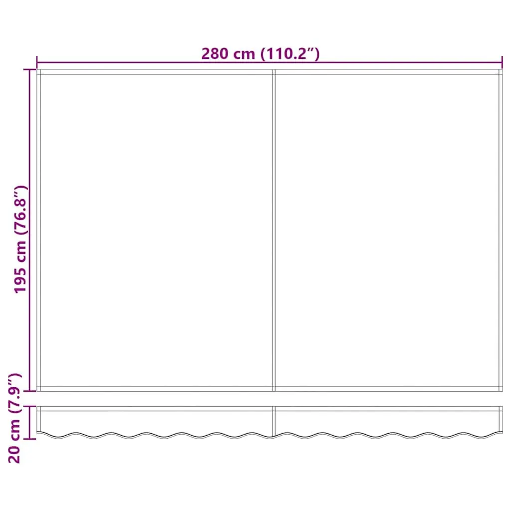 Retractable Awning Yellow Manual Crank 300 x 250 cm Outdoor Garden Patio Shade