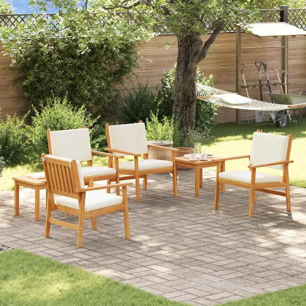 Outdoor Garden Sofa Set 6 Piece Brown Wood Seating Lounge Balcony Patio