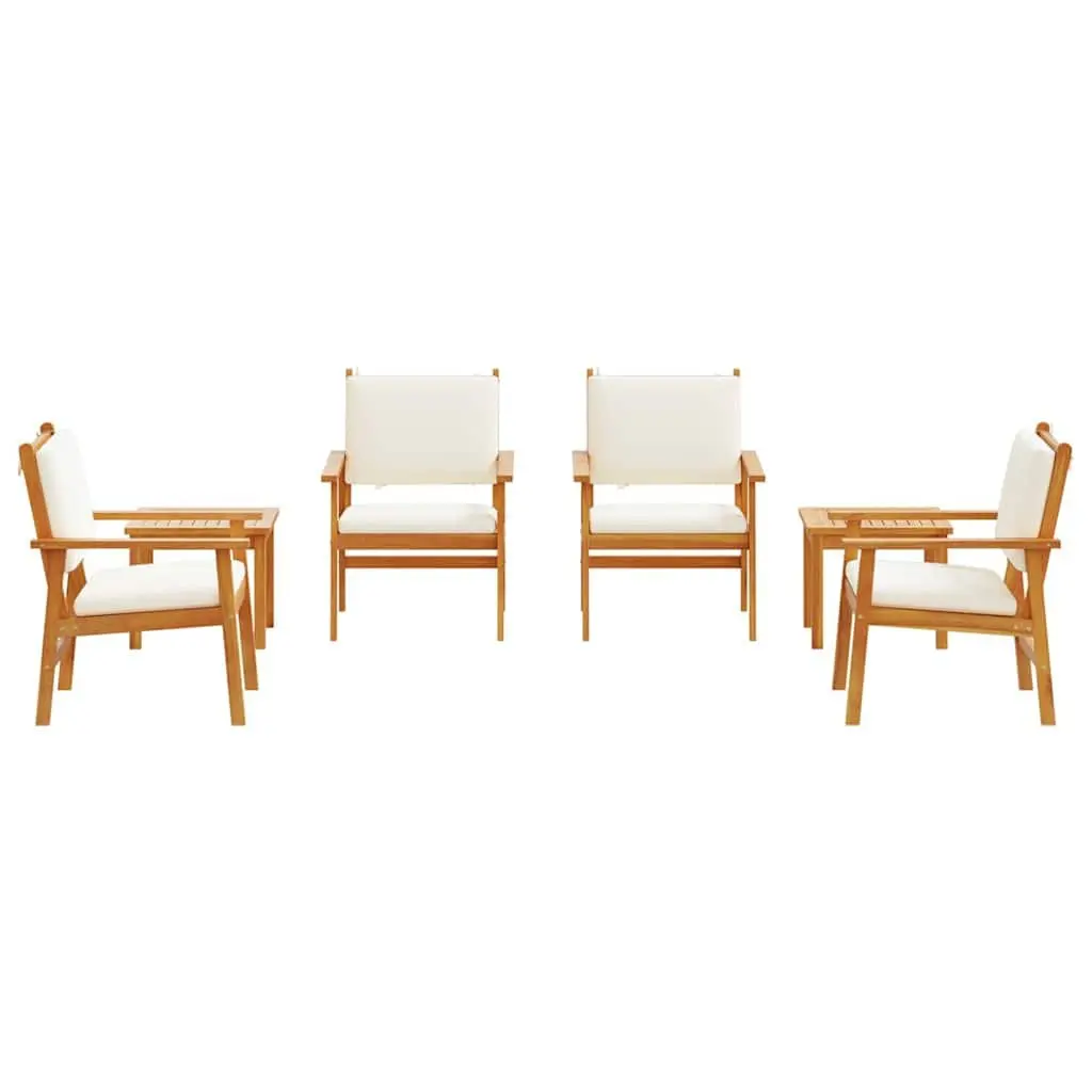 Outdoor Garden Sofa Set 6 Piece Brown Wood Seating Lounge Balcony Patio
