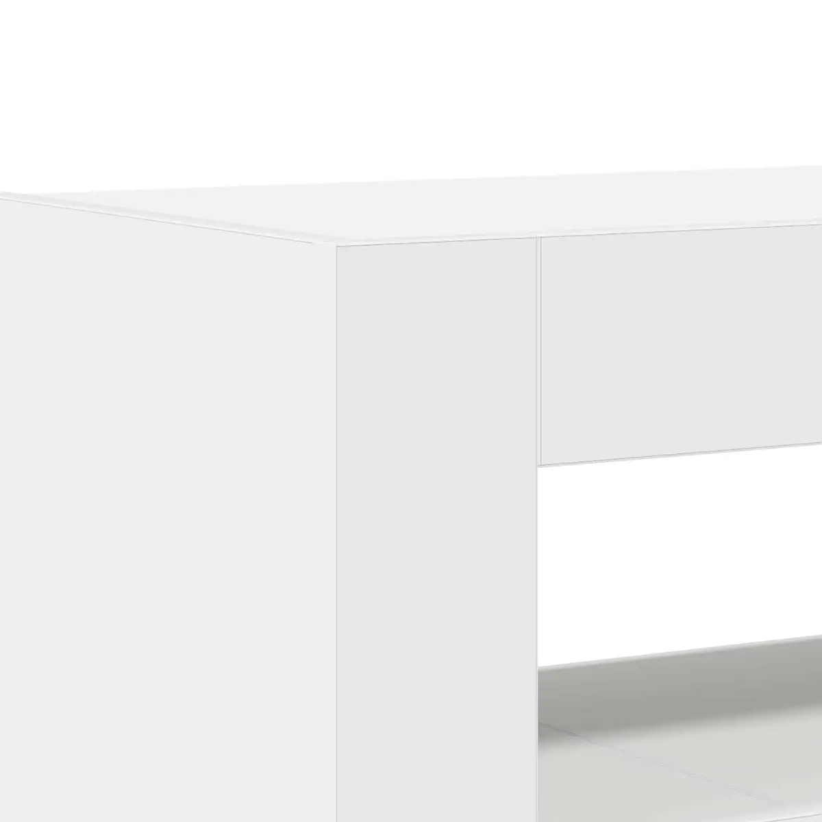 White Sideboard with RGB LED Lights Modern Storage Cabinet Engineered Wood 116 x 30 x 75 cm