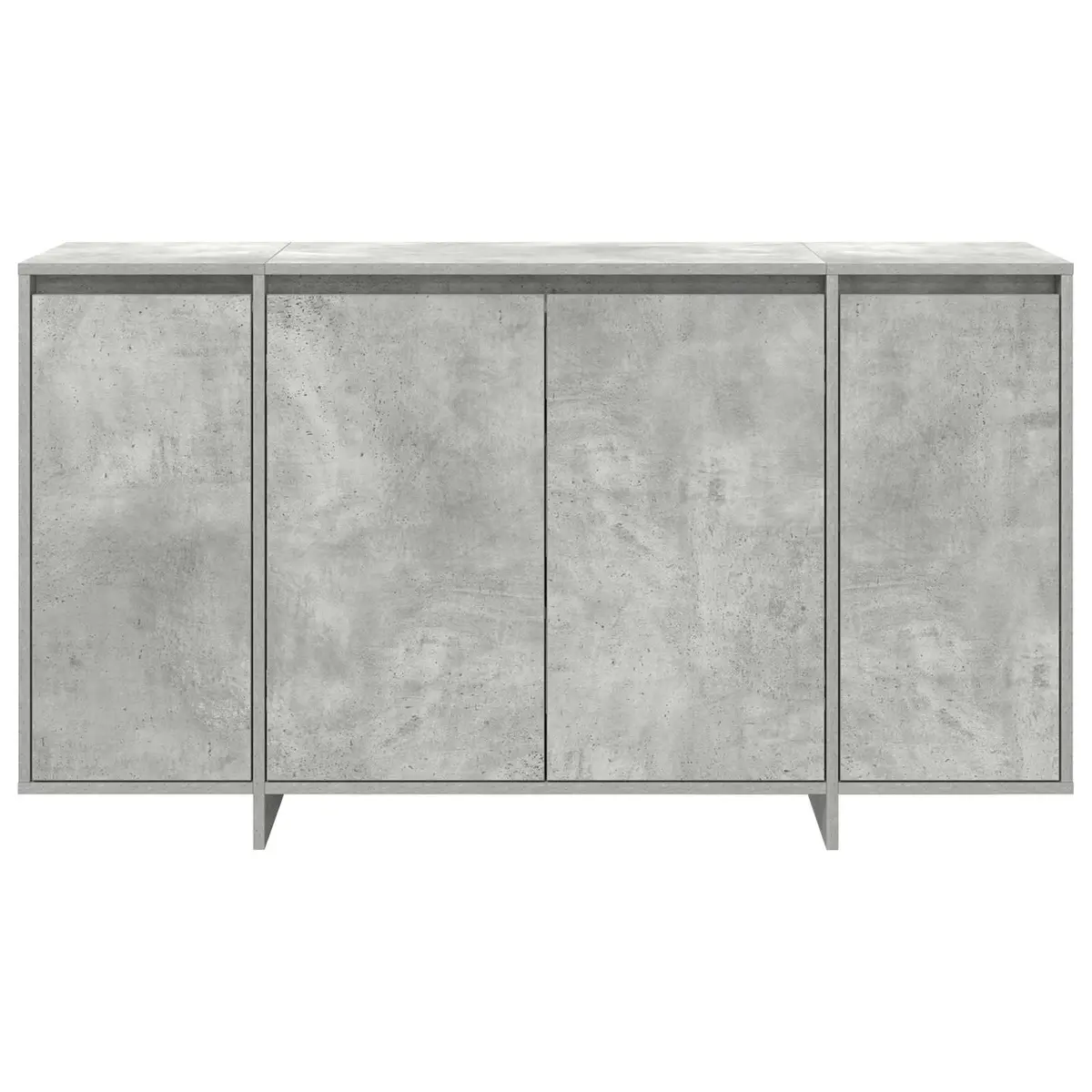 Modern Sideboard Grey Storage Cabinet Engineered Wood Dining Room Furniture