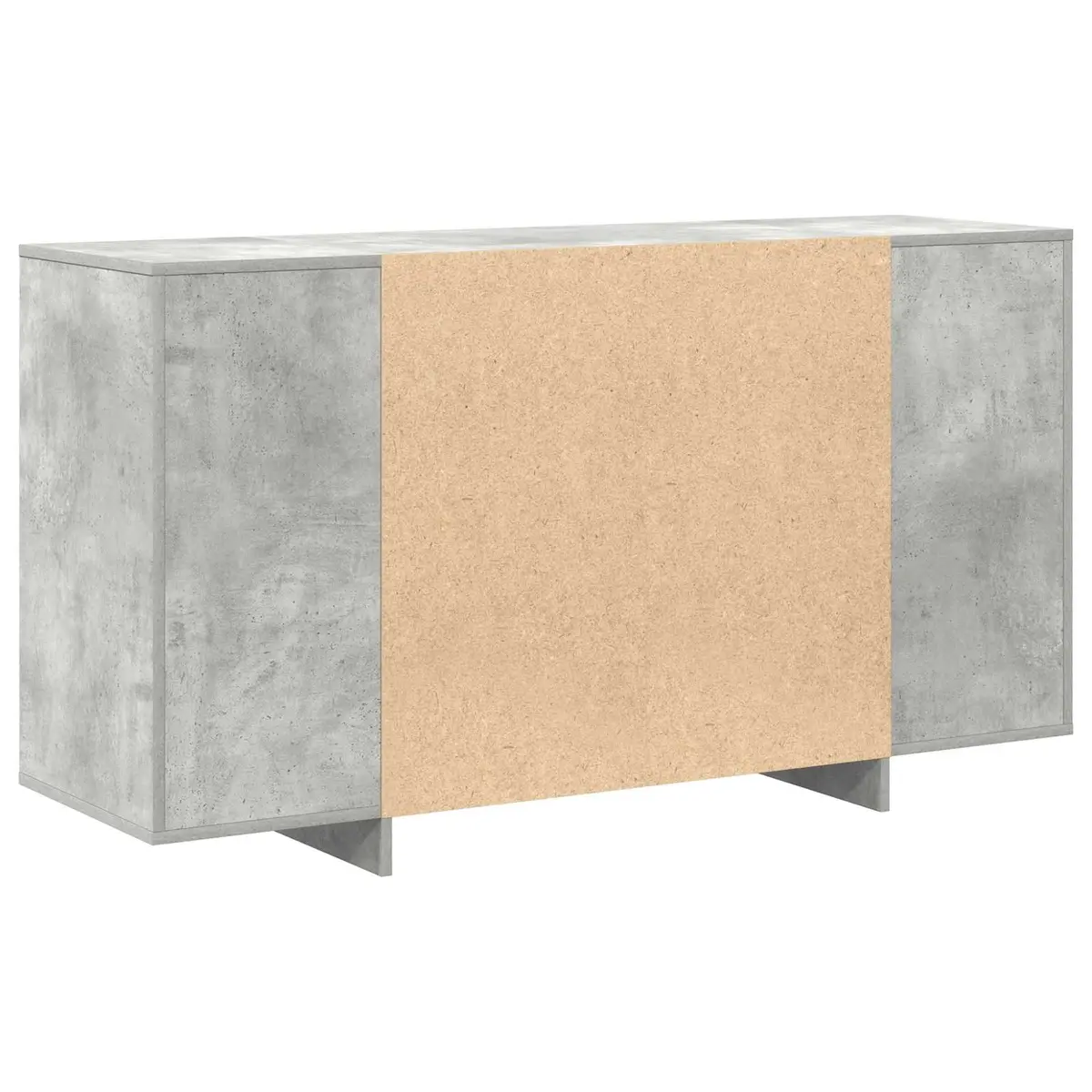 Modern Sideboard Grey Storage Cabinet Engineered Wood Dining Room Furniture