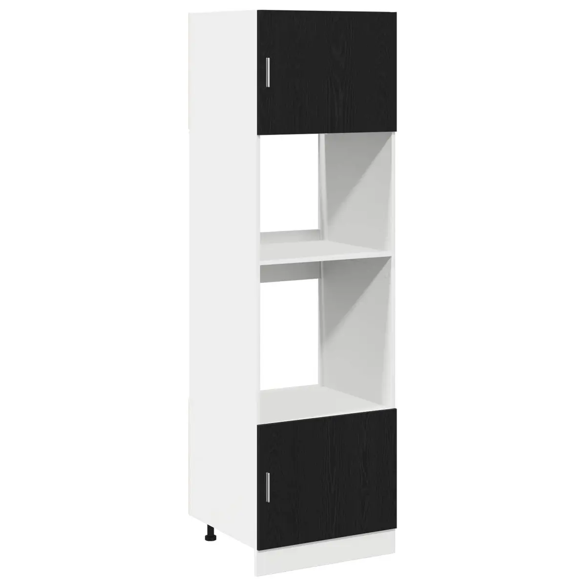 Hanging Cabinet Modern Black Oak Engineered Wood 60x57x207cm