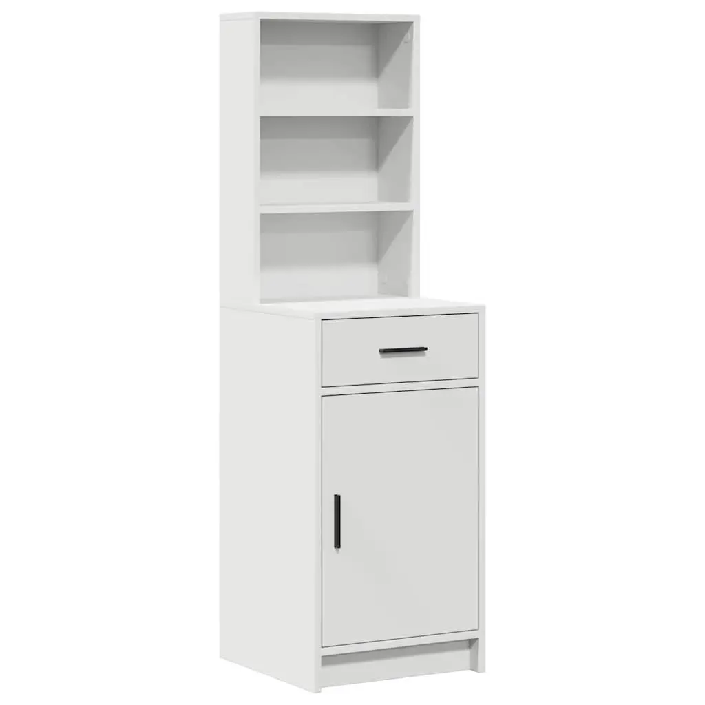 Dressing Table Set with LED Mirror 2 Pieces White Bedroom Vanity Storage