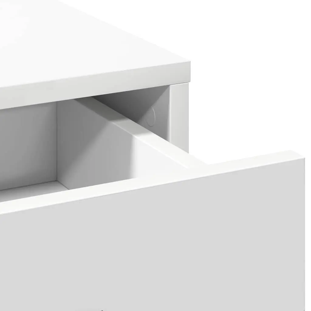 White Bedroom Dressing Table Set 135cm LED Mirror Drawers Shelves Storage