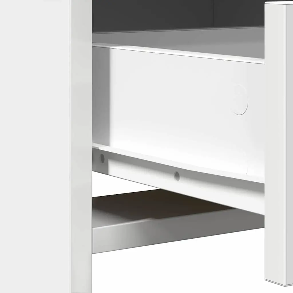 White Bedroom Dressing Table Set 135cm LED Mirror Drawers Shelves Storage