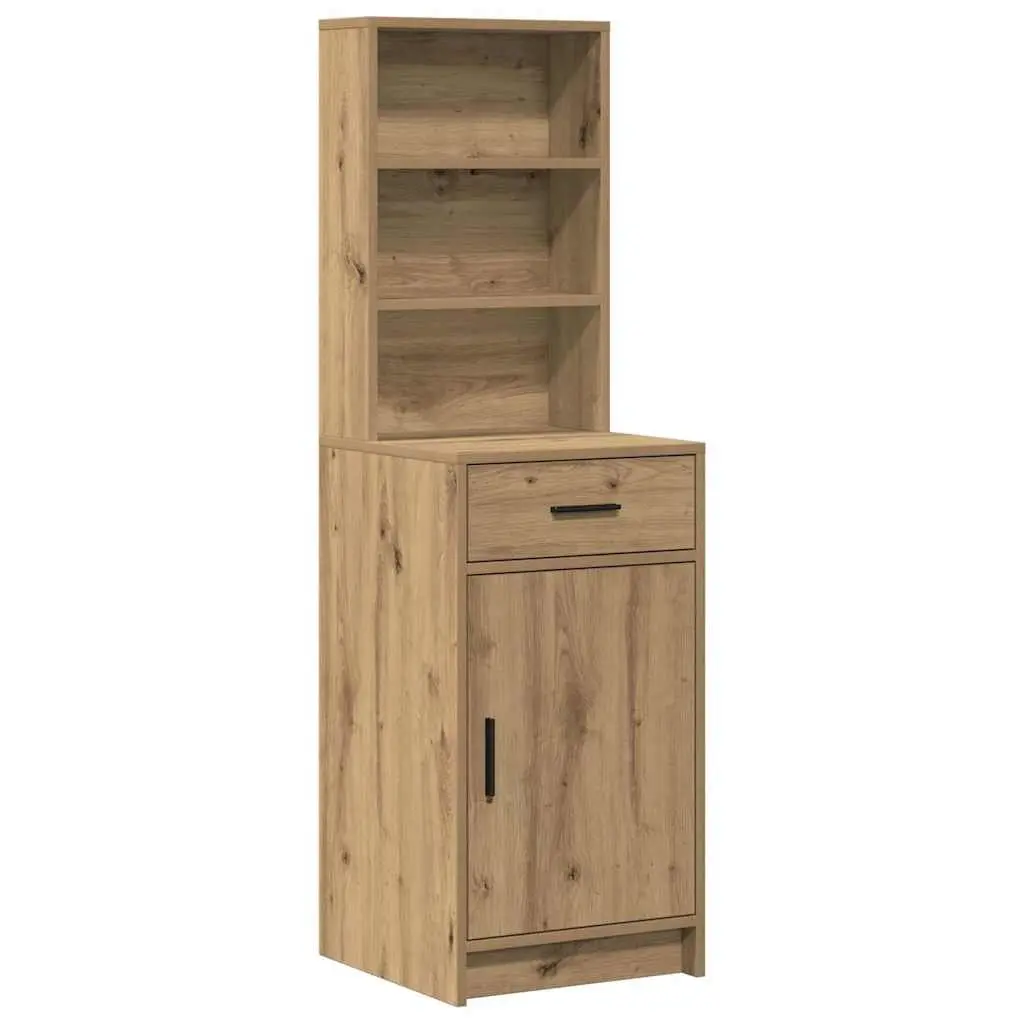 Dressing Table Set with LED Mirror Acrylic 3 Piece Brown Engineered Wood