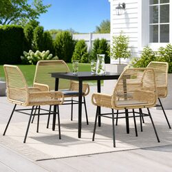 Friendly 5 Piece Brown Garden Dining Set