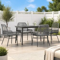 Your New Favorite 5-Piece Grey Garden Dining Set