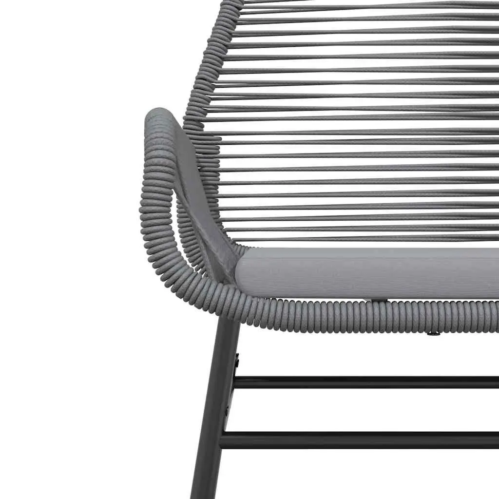 7 Piece Garden Dining Set Grey Poly Rattan Outdoor Furniture Glass Table Chairs