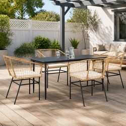 Friendly 5 Piece Outdoor Dining Set with Cushions