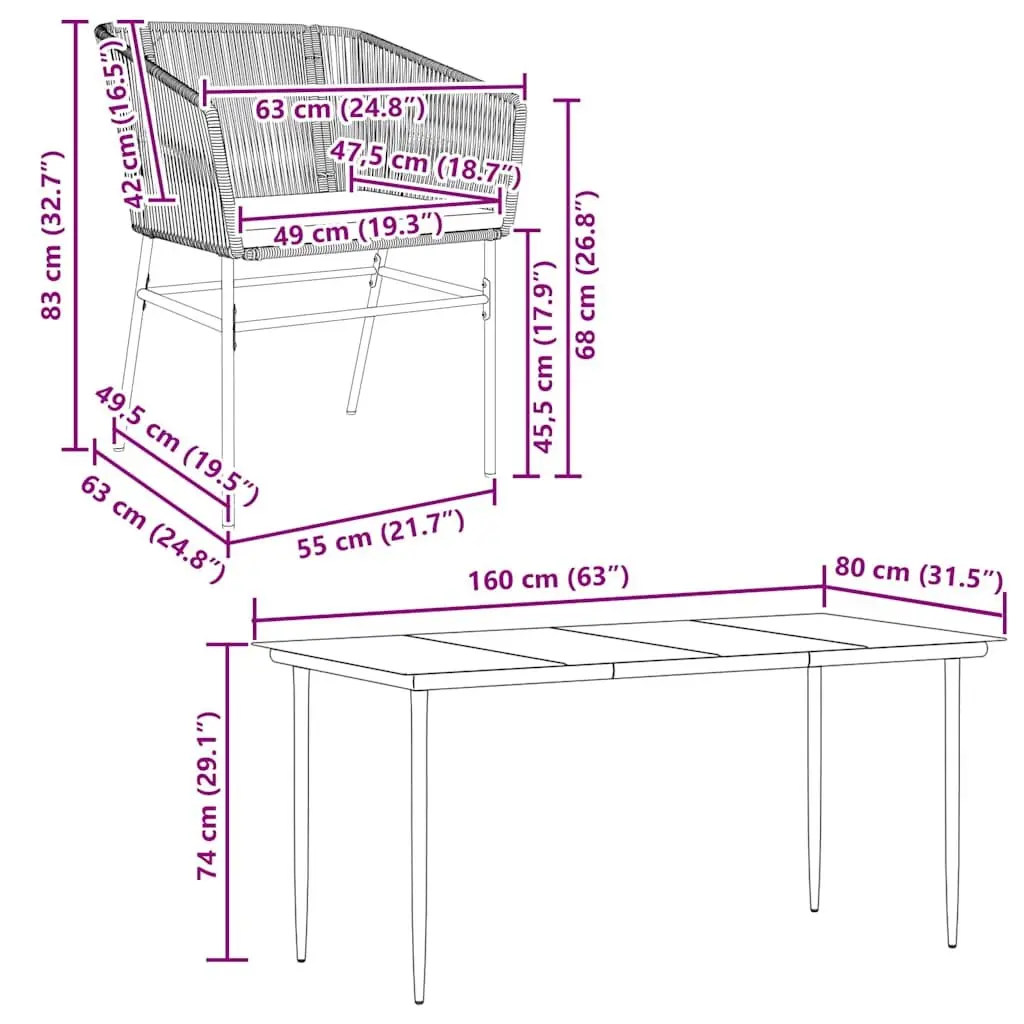 5 Piece Dining Set