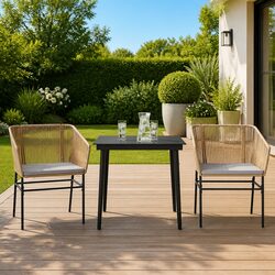 Friendly 3 Piece Garden Dining Set for Outdoor Use