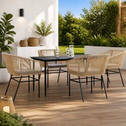 5 Piece Garden Dining Set: Comfort Meets Style