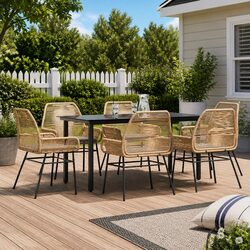 Join Friends with 7 Piece Garden Dining Set for Relaxation