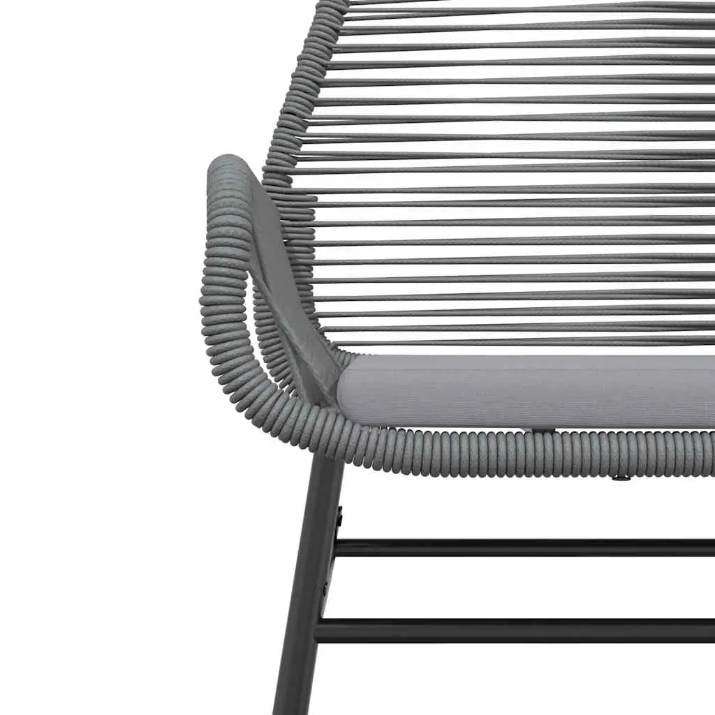 5 Piece Garden Dining Set Grey Poly Rattan Outdoor Furniture