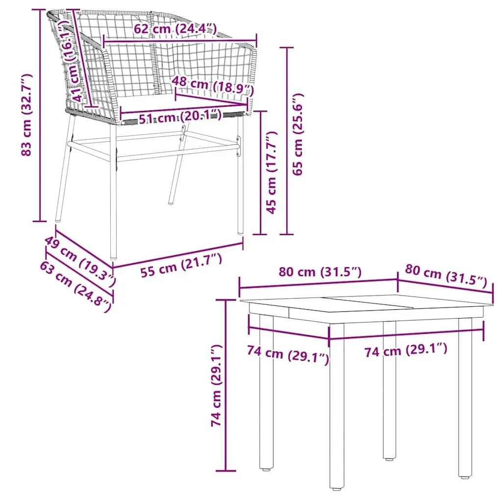 5-Piece Garden Dining Set