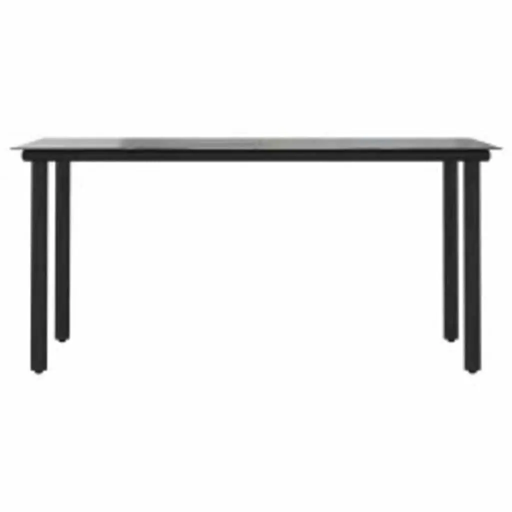 5 Piece Garden Dining Set Outdoor Furniture Brown Poly Rattan Glass Top Table